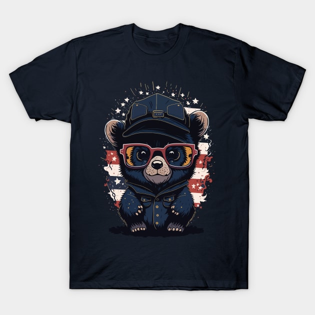 Patriotic Bear T-Shirt by By_Russso